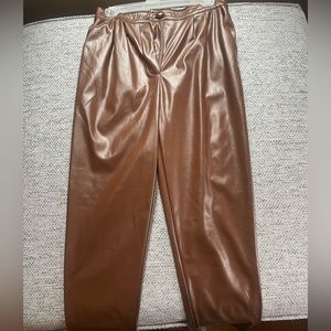 Princess Polly Brown Leather Pants size 8